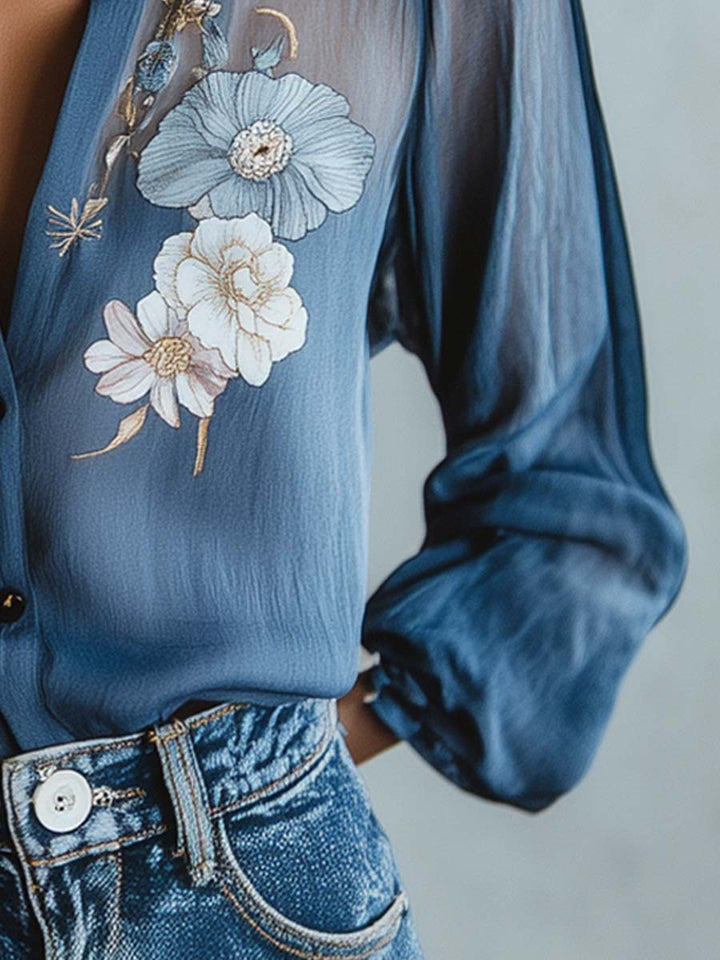 Women’s Boho Floral Blouse – Lightweight & Relaxed Fit