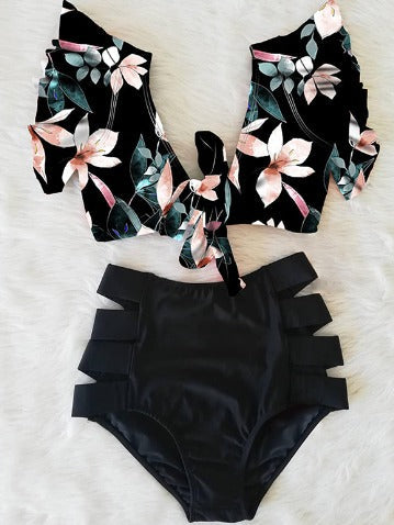 Women’s Ruffle Bikini Set – Flattering Support & Tropical Style