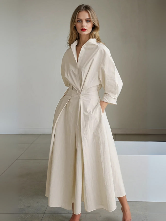 Women’s Shirt Dress – Tailored Waist & Effortless Flow