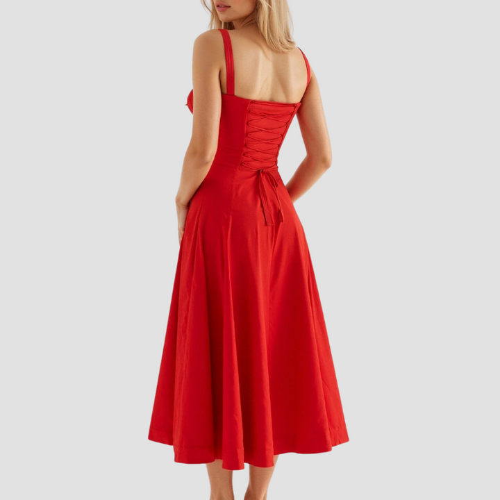Women’s Corset Midi Dress – Feminine Structure & Elegant Movementi