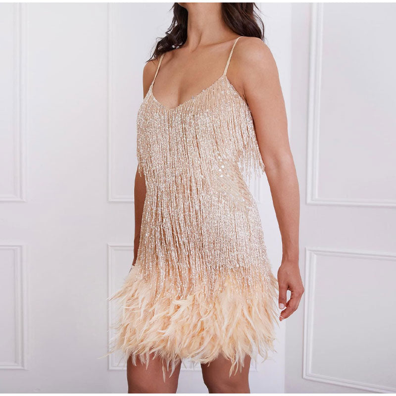 Women’s Fringe Cocktail Dress – Glamorous Movement & Party Confidence