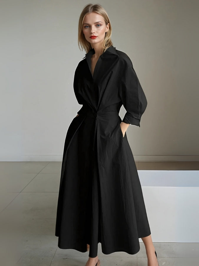 Women’s Shirt Dress – Tailored Waist & Effortless Flow