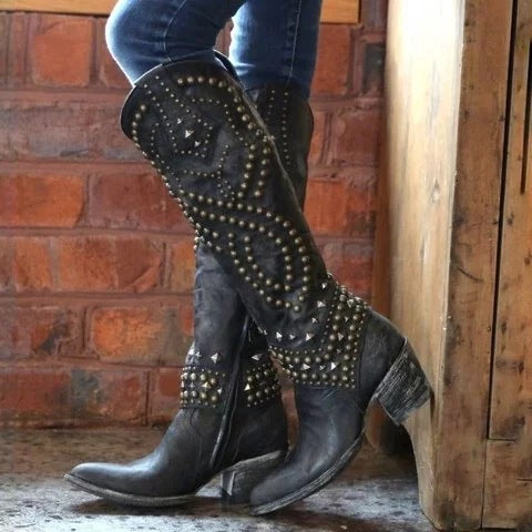Women’s Vintage High-Cut Boots – Retro Charm & Modern Edge