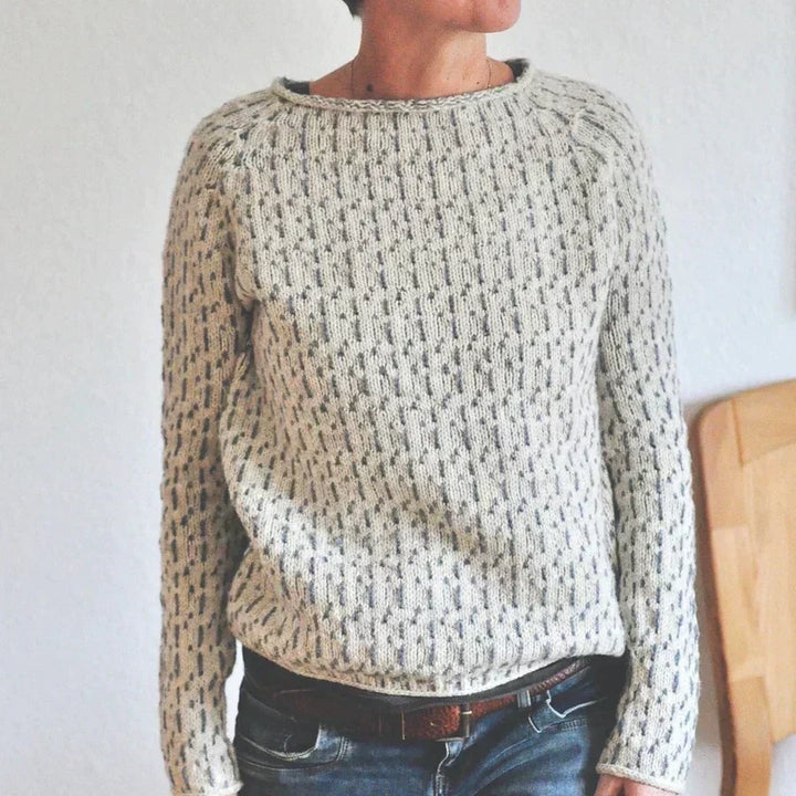 Women’s Textured Knit Sweater – Cozy Modern Pullover