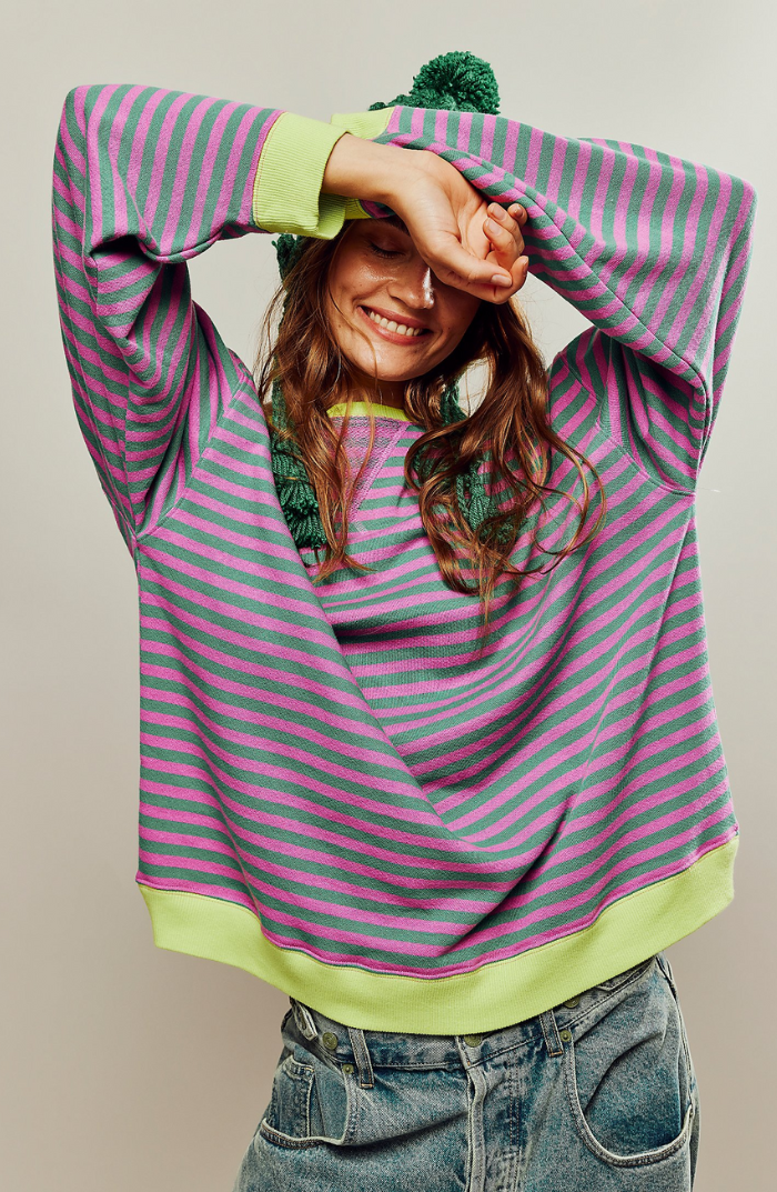 Striped Oversized Women’s Sweater – Colourful Style & Cozy Comfort