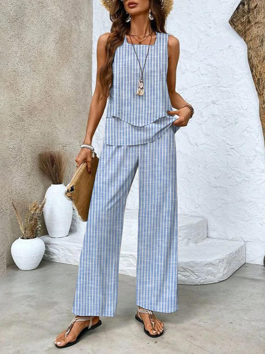 Women’s Two-Piece Summer Set – Effortless Style with Breezy Warm-Weather Comfort