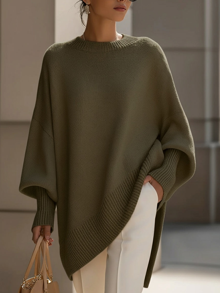 Women’s Oversized Knit Poncho Sweater – Effortless Warmth & Modern Ease