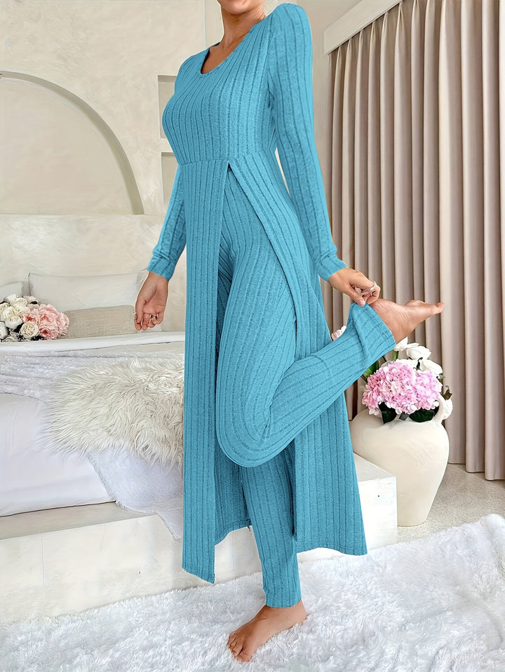 Women’s Ribbed Lounge Set – Cozy Layers & Effortless Style