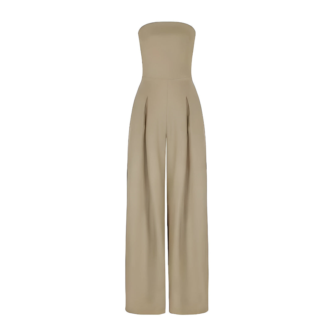 Women’s Strapless Wide-Leg Jumpsuit – Modern Sophistication with Effortless Elegance