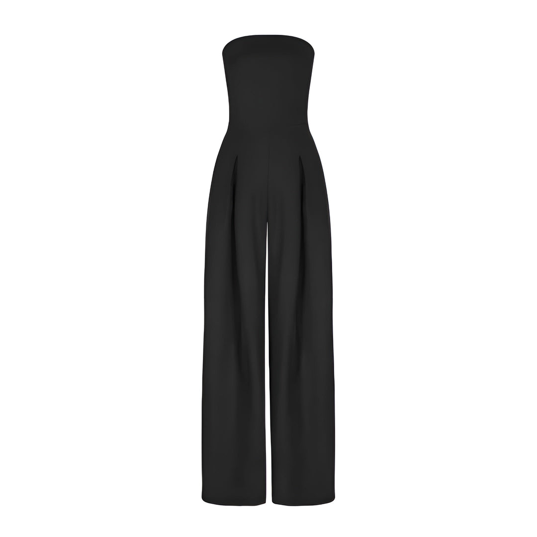 Women’s Strapless Wide-Leg Jumpsuit – Modern Sophistication with Effortless Elegance