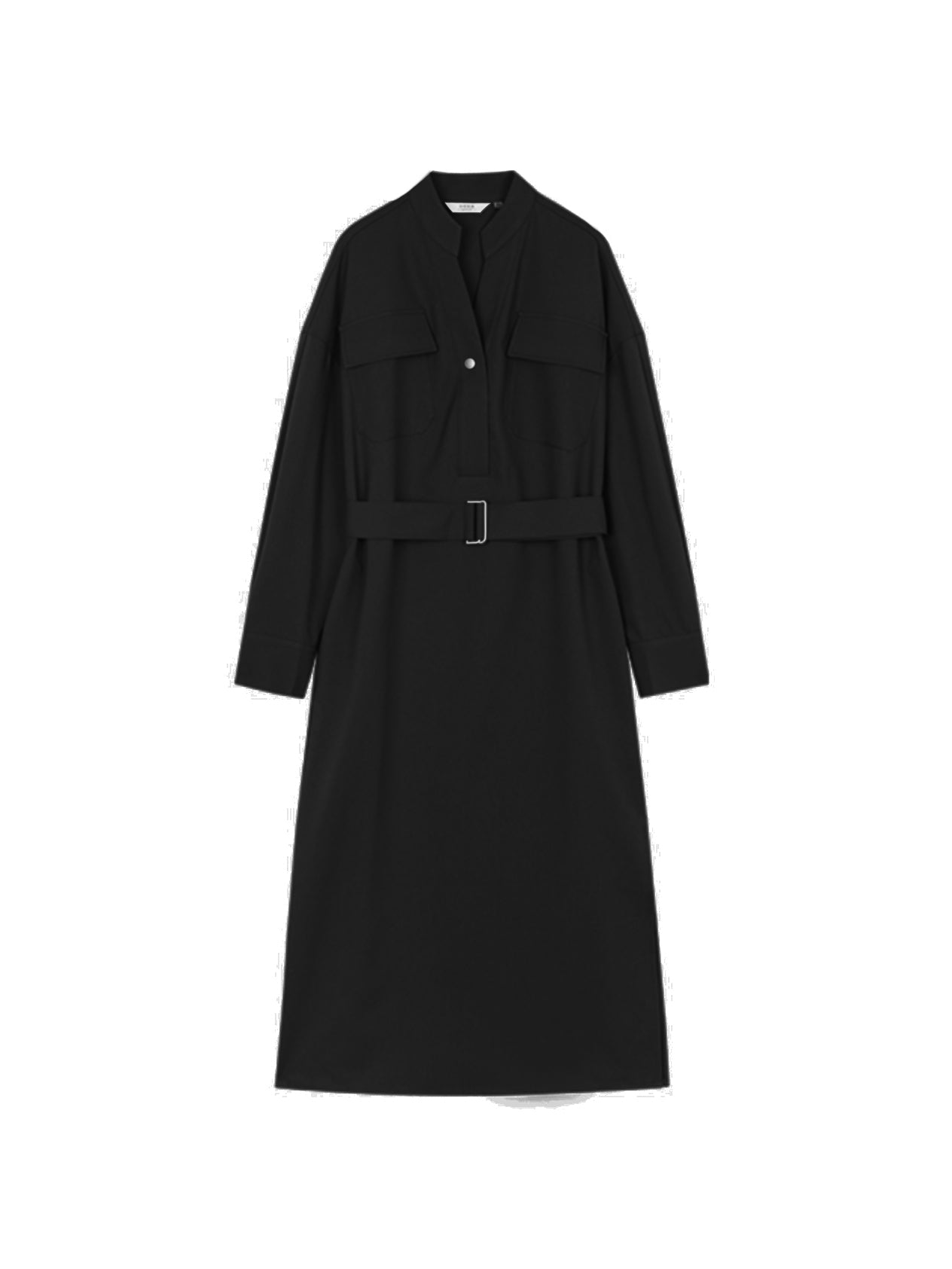 Elegante V-Hals Jurk Dames – Met Riem en Knoopsluiting