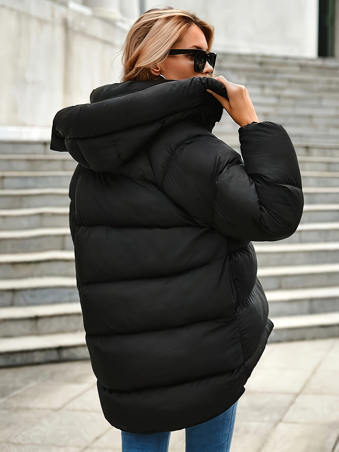 Women Winter Casual Quilted Short Puffer Jacket