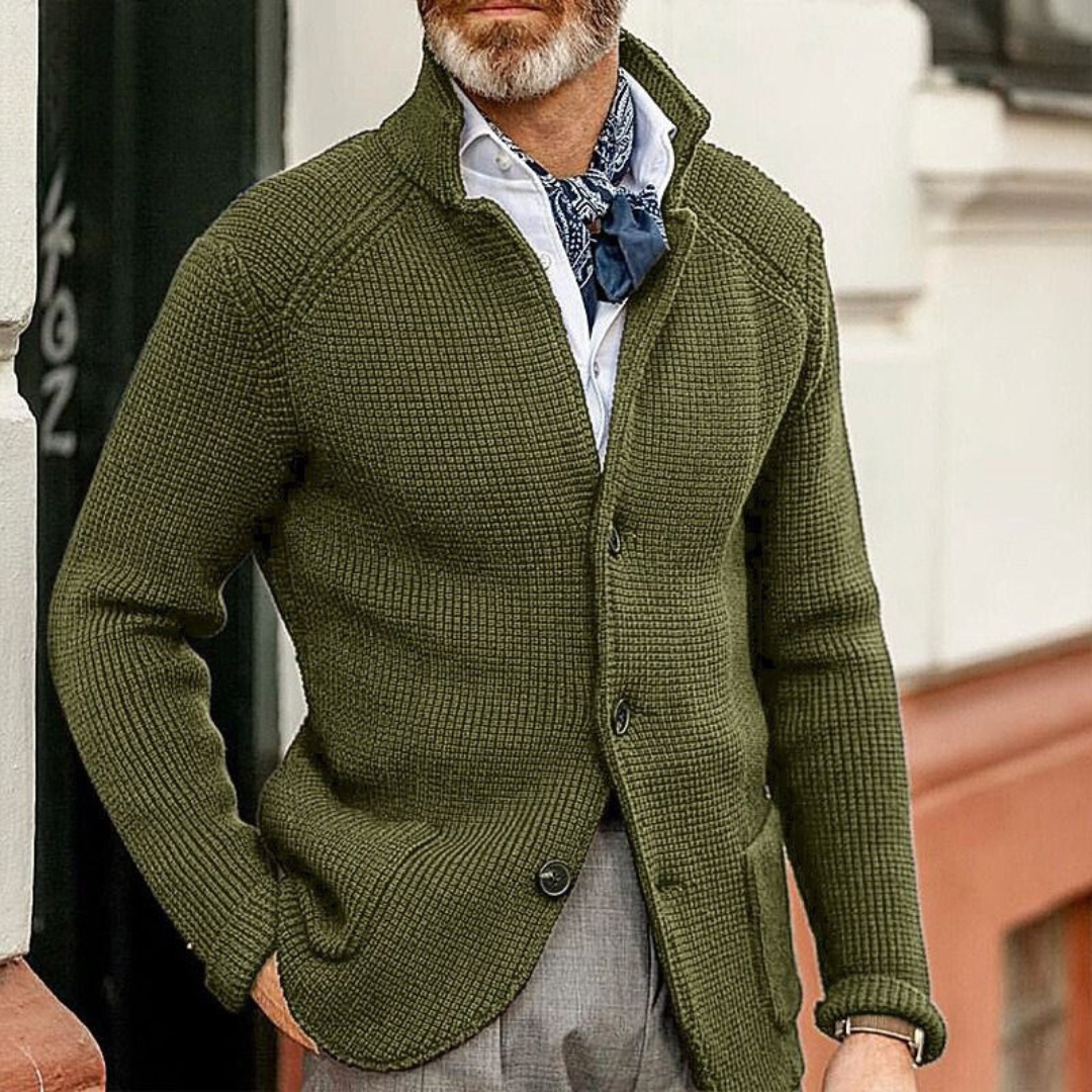 Men’s Knit Cardigan – Classic Style & Comfortable Warmth