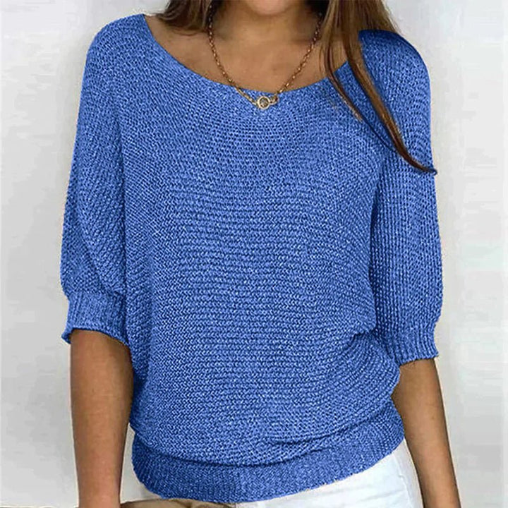 Women’s Textured Knit Pullover – Laid-Back Layers for Cooler Days