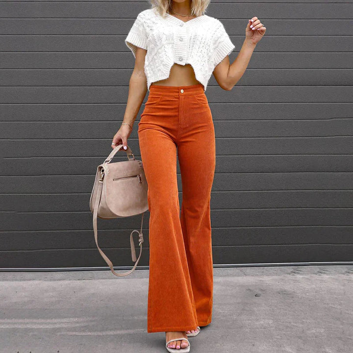 Women’s High-Waisted Flare Pants – Sleek Shape & Effortless Length
