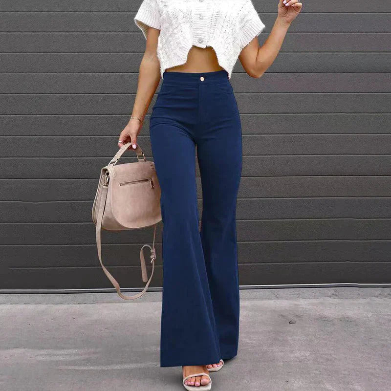 Women’s High-Waisted Flare Pants – Sleek Shape & Effortless Length