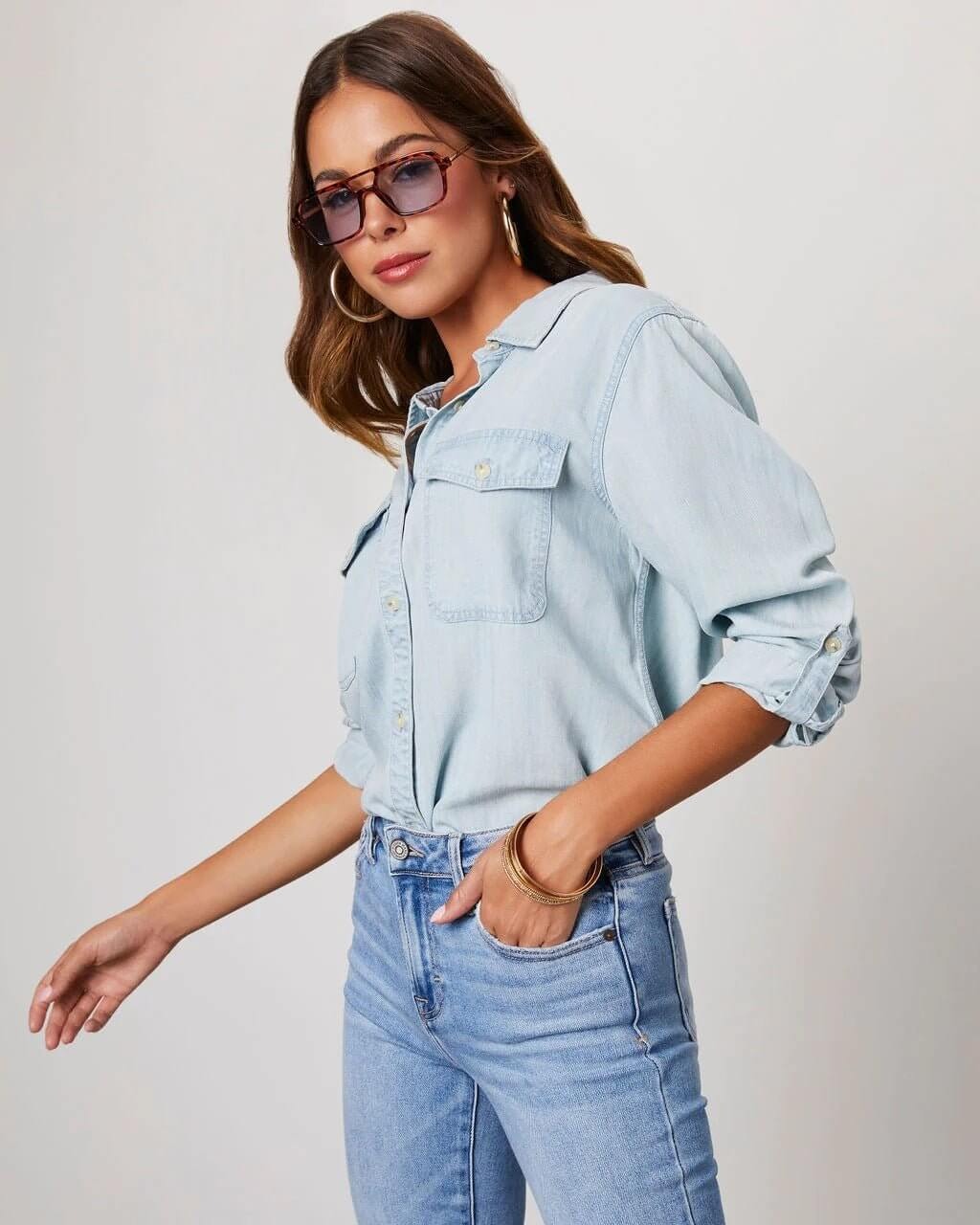 Women’s Denim Shirt – Relaxed Fit & Everyday Versatility