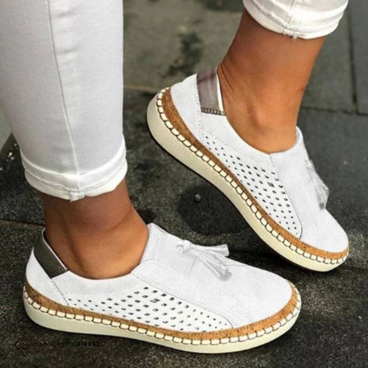 Women’s Perforated Slip-On Shoes – Easygoing Style with Everyday Comfort
