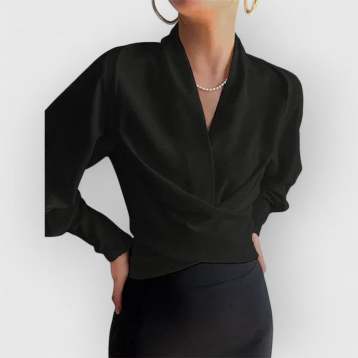 Women’s Wrap Blouse – Luxe Draped Style & Modern Elegance