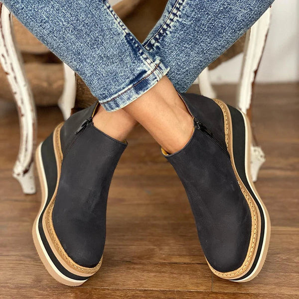Women’s Slip-On Wedge Ankle Boots – Everyday Comfort with a Modern Edge