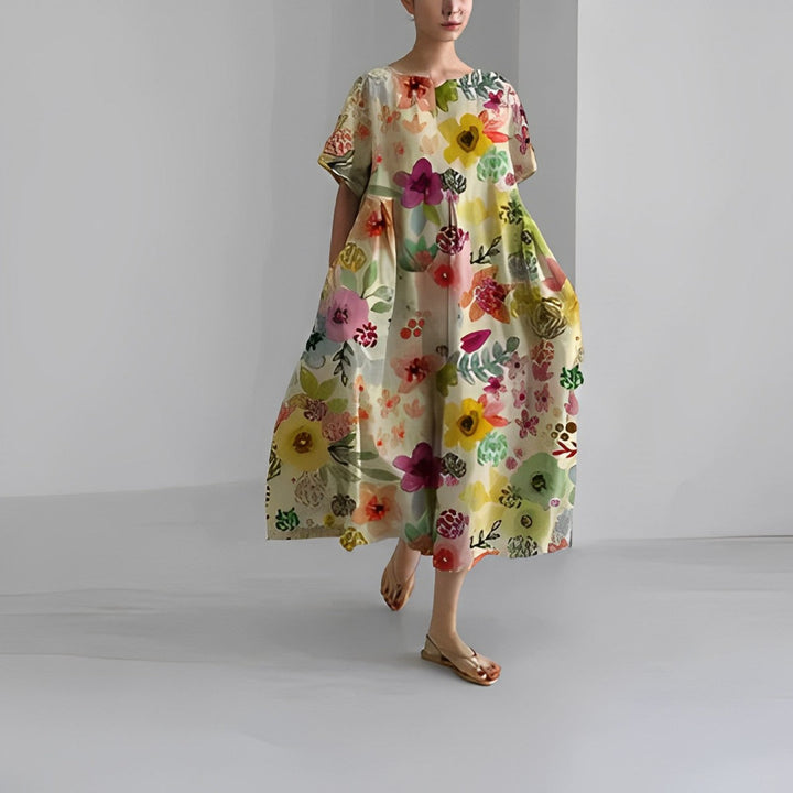 Women’s Floral Maxi Dress – Bohemian Ease & Feminine Flow