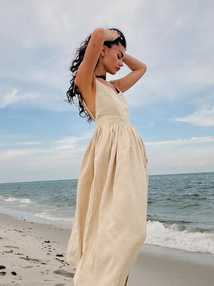 Women’s Linen Dress – Boho Comfort & Beachy Ease