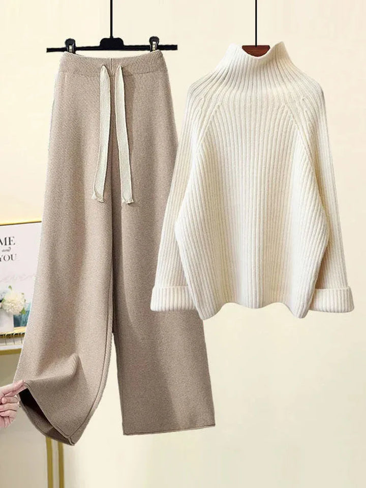 Women’s Knitwear Two-Piece Set – Cozy Warmth with Effortless Winter Elegance