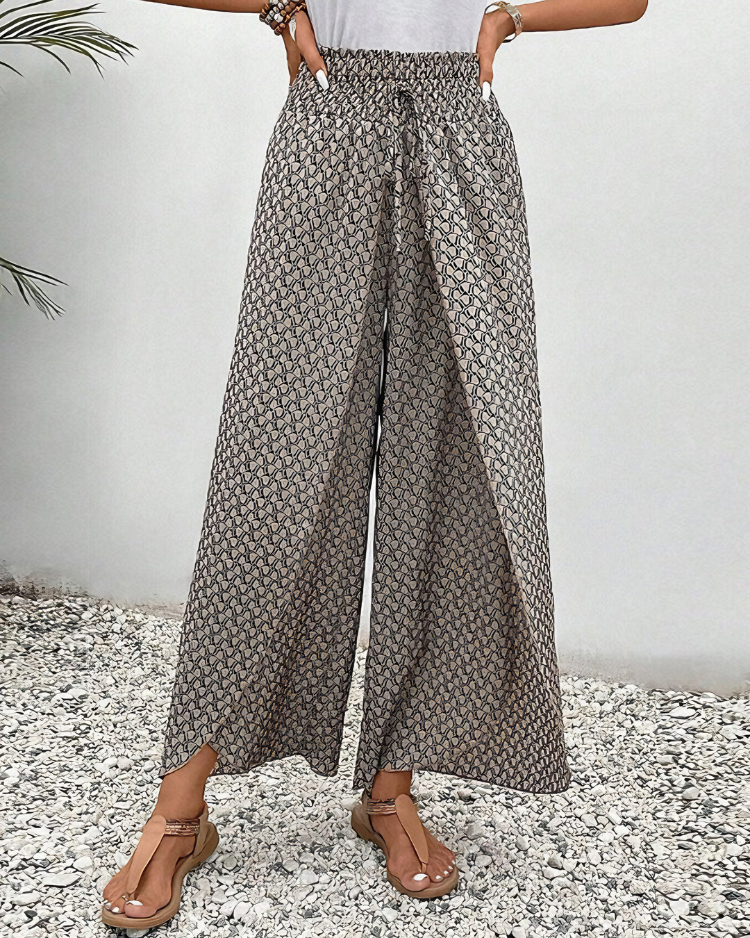 Women’s Wide-Leg Printed Palazzo Pants