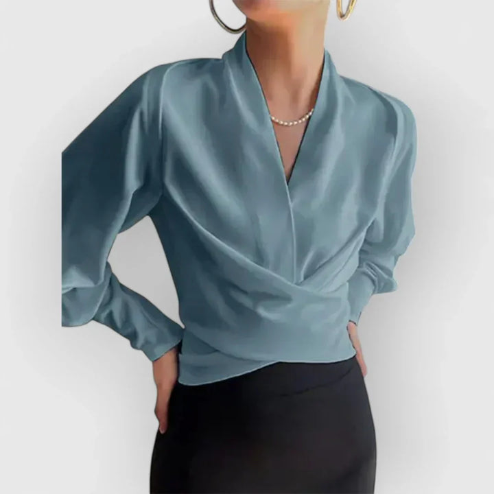 Women’s Wrap Blouse – Luxe Draped Style & Modern Elegance