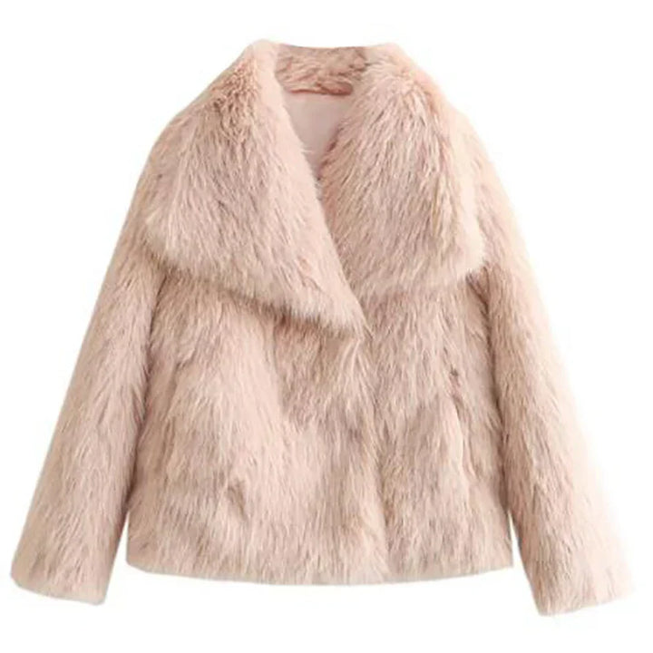 Women’s Faux Fur Short Jacket – Stylish Warmth for Autumn & Winter