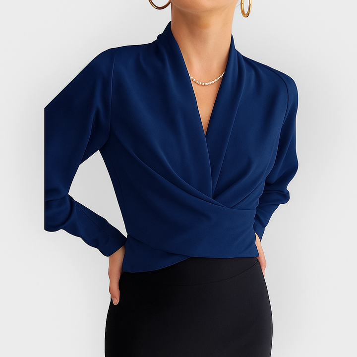 Women’s Wrap Blouse – Luxe Draped Style & Modern Elegance