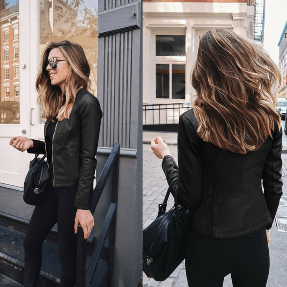 Women’s Faux Leather Jacket – Timeless Sophistication for Cooler Days