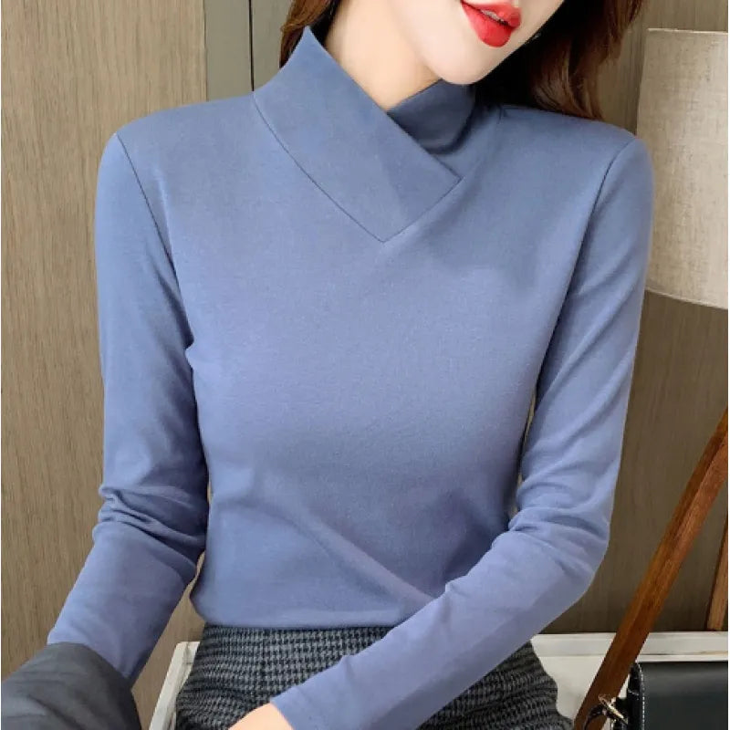 Women’s Mock Neck Top – Modern Minimalist Style & All-Day Comfort