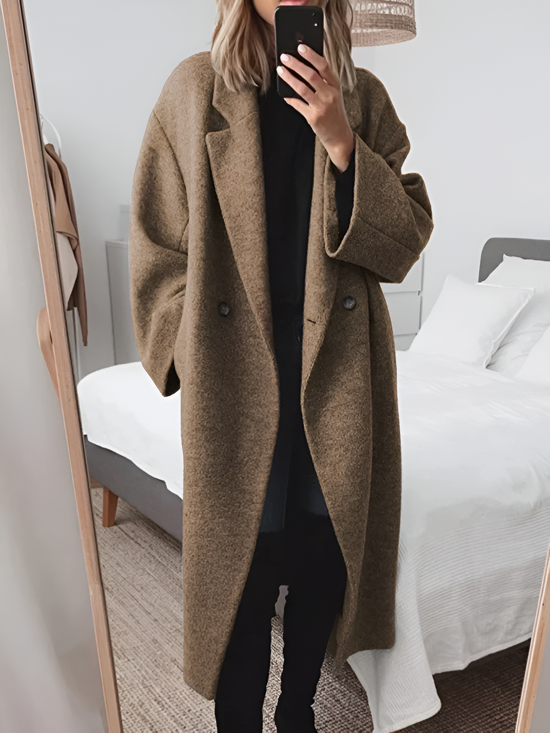 Women’s Fall/Winter Casual Oversized Wool Long Coat