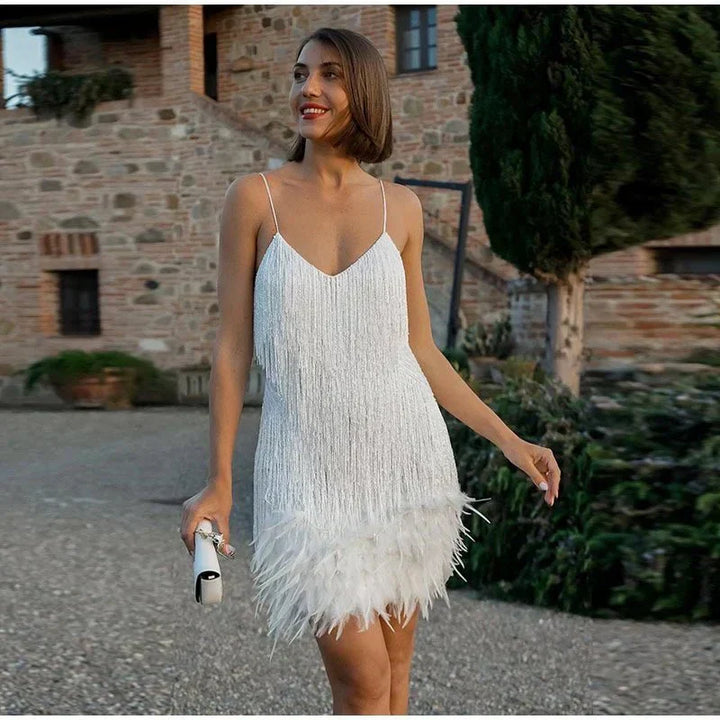 Women’s Fringe Cocktail Dress – Glamorous Movement & Party Confidence