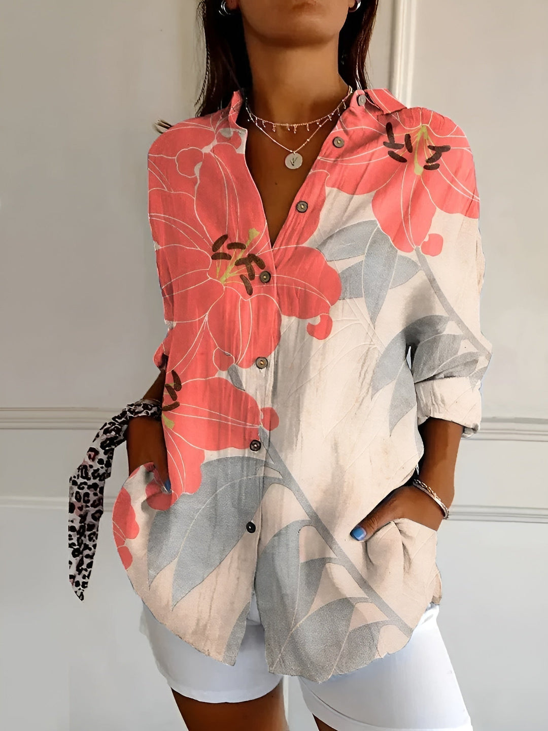 Effortless Elegance Button-Up Blouse – Relaxed Fit & Feminine Comfort