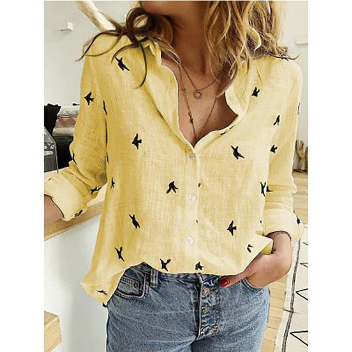 Women All-Season Elegant Versatile Cotton Blouse
