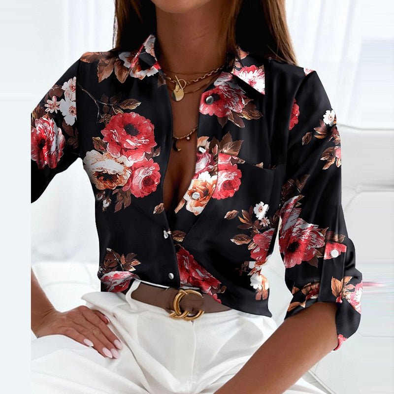 Women’s Classic Collared Blouse – Timeless Elegance with All-Day Comfort