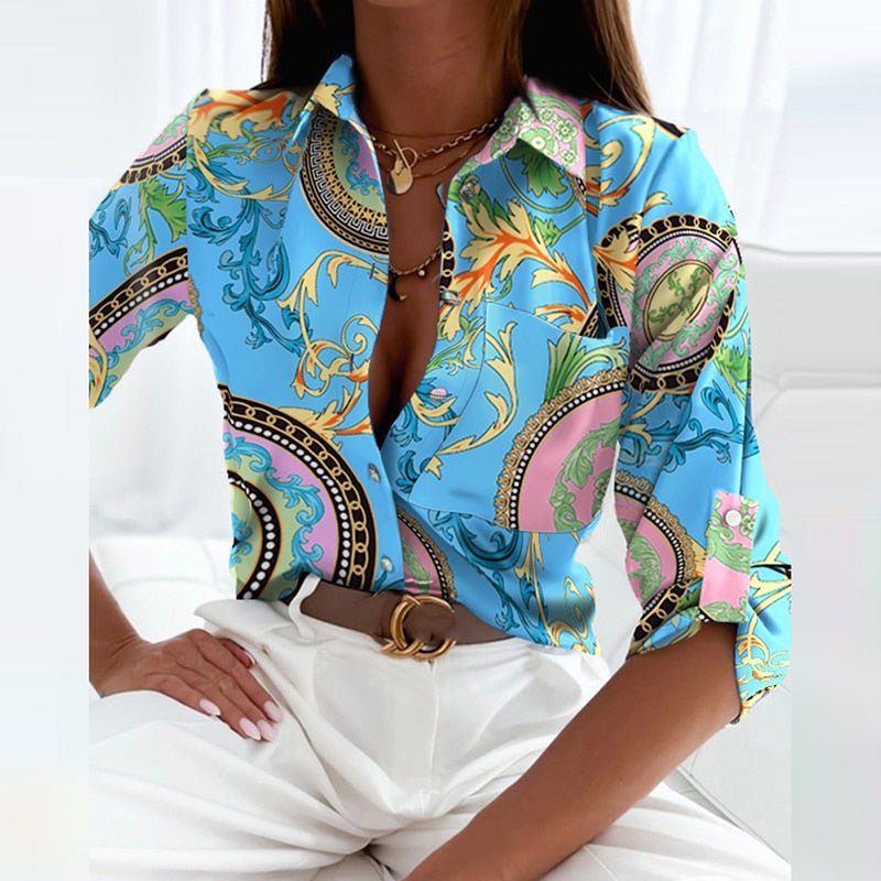 Women’s Classic Collared Blouse – Timeless Elegance with All-Day Comfort